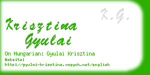 krisztina gyulai business card